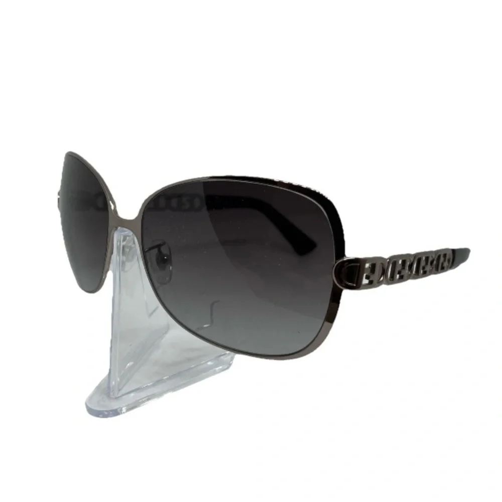 Vintage Fendi Logo Metal Women’s Sunglasses Brown Pewter F478 Made in Italy